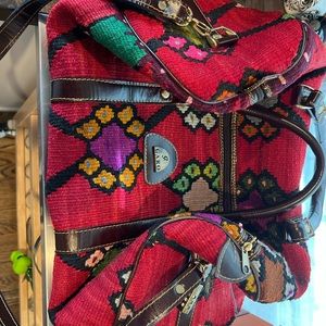 Sold GARO Vintage Woven Weekend Bag